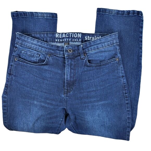 Kenneth Cole Reaction Jeans Straight Leg Men 30 / 30 Dark Wash Classic - Picture 3 of 9